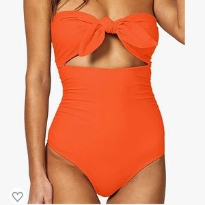 NEW Women’s one piece tie front swimsuit, Size Large